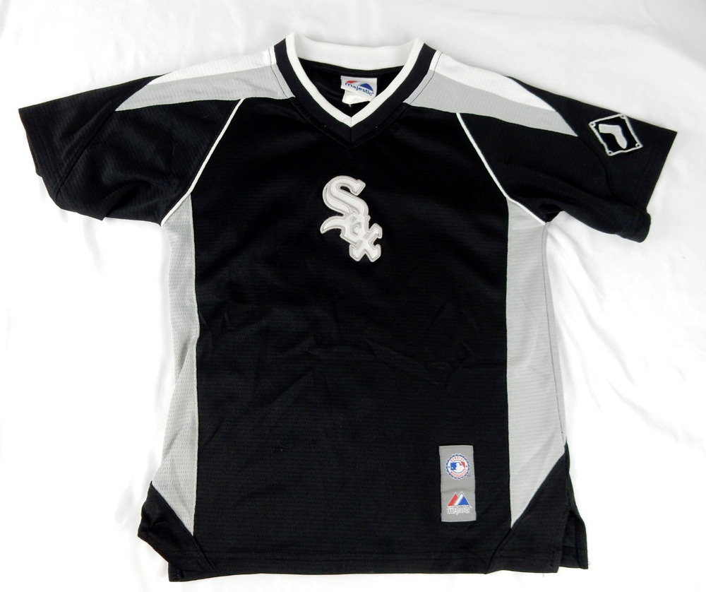 Majestic Chicago White Sox Youth Small Black Pullover Jersey MLB